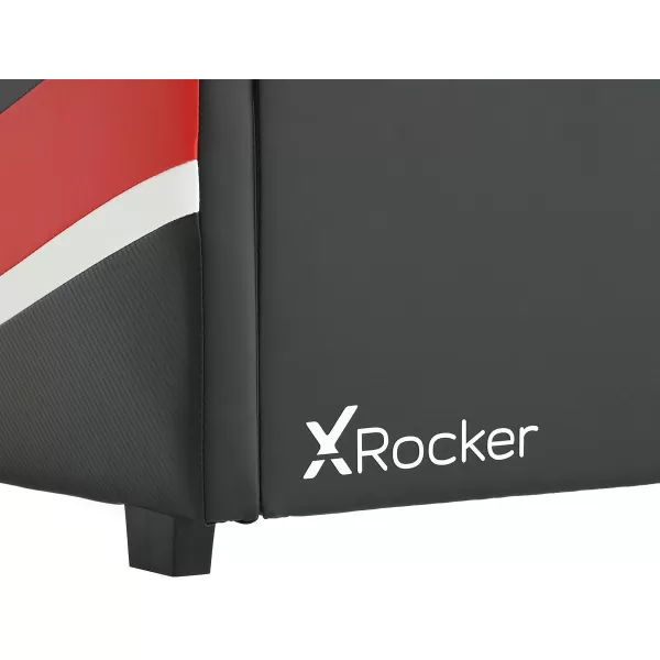 X Rocker Orion eSports Gaming Bed Frame, with TV Mount, Black Faux Leather, Durable Metal Frame, Padded Headboard, 2113501, 82.28" x 41.34" x 42.52", Twin Size
