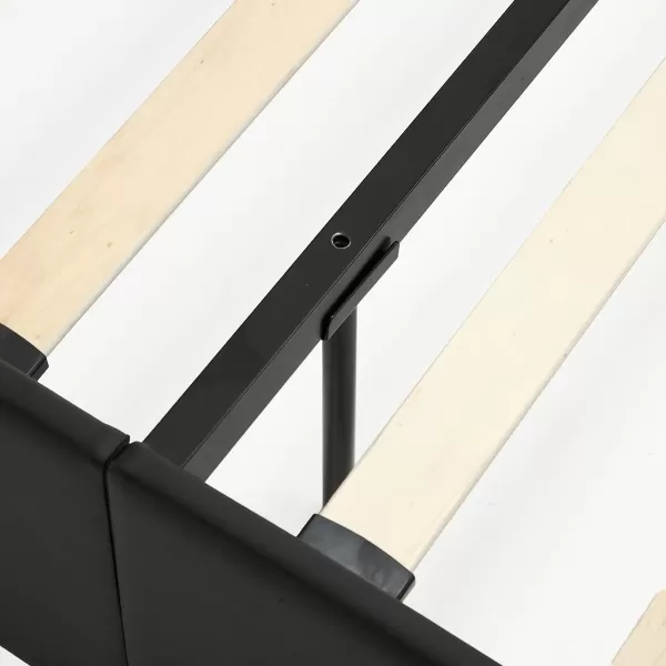 X Rocker Orion eSports Gaming Bed Frame, with TV Mount, Black Faux Leather, Durable Metal Frame, Padded Headboard, 2113501, 82.28" x 41.34" x 42.52", Twin Size