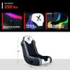 imageX Rocker Chimera Youth Video Gaming Chair RGB LED Lighting and Audio Floor Rocker Chair for Gamers with Headrest Speakers Foldable 200 lbs Max Black ampamp White