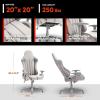 imageX Rocker Mysa PC Video Gaming Chair Executive Ergonomic Office Desk Chair with Wheels Vegan Leather Gray and PinkGray  Gray Base