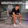 imageX Rocker Mysa PC Video Gaming Chair Executive Ergonomic Office Desk Chair with Wheels Vegan Leather Gray and PinkGray  Gray Base