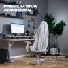 imageX Rocker Mysa PC Video Gaming Chair Executive Ergonomic Office Desk Chair with Wheels Vegan Leather Gray and PinkGray  Gray Base