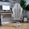 imageX Rocker Mysa PC Video Gaming Chair Executive Ergonomic Office Desk Chair with Wheels Vegan Leather Gray and PinkGray  Gray Base