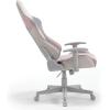 imageX Rocker Mysa PC Video Gaming Chair Executive Ergonomic Office Desk Chair with Wheels Vegan Leather Gray and PinkGrayPink  Gray Base