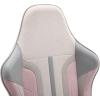 imageX Rocker Mysa PC Video Gaming Chair Executive Ergonomic Office Desk Chair with Wheels Vegan Leather Gray and PinkGrayPink  Gray Base