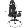 imageX Rocker PC Computer Video Gaming Office Chair Built in Audio Speakers and Ergonomic Design for Men Boys Girls TeensAgility White