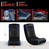 imageX Rocker Video Gaming Floor Rocker Chair Builtin Audio Speakers Foldable for Bedroom or Game Room Gifts for Gamers Boys Girls Teens 517Standard 517 yr
