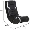 imageX Rocker Video Gaming Floor Rocker Chair Builtin Audio Speakers Foldable for Bedroom or Game Room Gifts for Gamers Boys Girls Teens 517Standard 517 yr