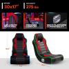 imageX Rocker Video Gaming Floor Rocker Chair Builtin Audio Speakers Foldable for Bedroom or Game Room Gifts for Gamers Boys Girls Teens 517Standard 517 yr