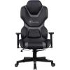 imageX Rocker Zeta PC Office Gaming Chair Adjustable Seat and Armrest Swivel Base Faux Leather 780201 2736quot x 2756quot x 4843quot Black and Gray