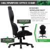 imageX Rocker Zeta PC Office Gaming Chair Adjustable Seat and Armrest Swivel Base Faux Leather 780201 2736quot x 2756quot x 4843quot Black and Gray