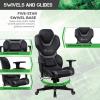 imageX Rocker Zeta PC Office Gaming Chair Adjustable Seat and Armrest Swivel Base Faux Leather 780201 2736quot x 2756quot x 4843quot Black and Gray