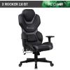 imageX Rocker Zeta PC Office Gaming Chair Adjustable Seat and Armrest Swivel Base Faux Leather 780201 2736quot x 2756quot x 4843quot Black and Gray