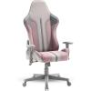 imageX Rocker Mysa PC Video Gaming Chair Executive Ergonomic Office Desk Chair with Wheels Vegan Leather Gray and PinkGrayPink  Gray Base
