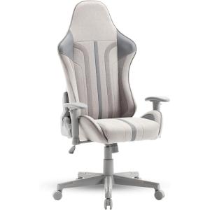 imageX Rocker Mysa PC Video Gaming Chair Executive Ergonomic Office Desk Chair with Wheels Vegan Leather Gray and PinkGray  Gray Base