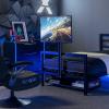 image:imageX Rocker Basecamp Full Size Gaming Bed Rotating TV Mount with Vented Console Storage Metal Mesh Frame with Slats Amazon Exclusive BlackBlack