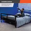 image:imageX Rocker Basecamp Full Size Gaming Bed Rotating TV Mount with Vented Console Storage Metal Mesh Frame with Slats Amazon Exclusive BlackBlack