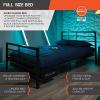 image:imageX Rocker Basecamp Full Size Gaming Bed Rotating TV Mount with Vented Console Storage Metal Mesh Frame with Slats Amazon Exclusive BlackBlack