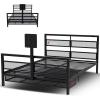 image:imageX Rocker Basecamp Full Size Gaming Bed Rotating TV Mount with Vented Console Storage Metal Mesh Frame with Slats Amazon Exclusive BlackBlack
