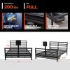 image:imageX Rocker Basecamp Full Size Gaming Bed Rotating TV Mount with Vented Console Storage Metal Mesh Frame with Slats Amazon Exclusive BlackBlack