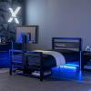 image:imageX Rocker Basecamp Full Size Gaming Bed Rotating TV Mount with Vented Console Storage Metal Mesh Frame with Slats Amazon Exclusive BlackBlack