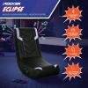 image:imageX Rocker Video Gaming Floor Rocker Chair Builtin Audio Foldable for Gamers Bedroom or Game Room for Boys Girls Teens 517 Gifts for GamersEclipse Silver