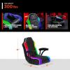 image:imageX Rocker Video Gaming Floor Rocker Chair Builtin Audio Foldable for Gamers Bedroom or Game Room for Boys Girls Teens 517 Gifts for GamersEmerald Black RGB LED