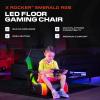image:imageX Rocker Video Gaming Floor Rocker Chair Builtin Audio Foldable for Gamers Bedroom or Game Room for Boys Girls Teens 517 Gifts for GamersEmerald Black RGB LED