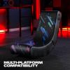 image:imageX Rocker Video Gaming Floor Rocker Chair Builtin Audio Foldable for Gamers Bedroom or Game Room for Boys Girls Teens 517 Gifts for GamersPixel