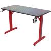 image:imageX Rocker Hex PC Modern Gaming Desk with Headset Hook and Cup Holder Textured Carbon Fiber 721601 4724 x 2362 x 2913 Black and RedHex Pattern