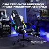 image:imageX Rocker PC Computer Gaming Desk Chair with Wheels College Dorm Room Essentials for Guys and Girls Adjustable Ergonomic Office Chair Gifts for GamersAchiever Black
