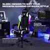 image:imageX Rocker PC Computer Gaming Desk Chair with Wheels College Dorm Room Essentials for Guys and Girls Adjustable Ergonomic Office Chair Gifts for GamersAchiever Black