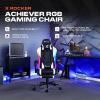 image:imageX Rocker PC Computer Gaming Desk Chair with Wheels College Dorm Room Essentials for Guys and Girls Adjustable Ergonomic Office Chair Gifts for GamersAchiever LED RGB