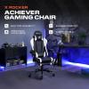 image:imageX Rocker PC Computer Gaming Desk Chair with Wheels College Dorm Room Essentials for Guys and Girls Adjustable Ergonomic Office Chair Gifts for GamersAchiever Black
