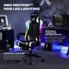 image:imageX Rocker PC Computer Gaming Desk Chair with Wheels College Dorm Room Essentials for Guys and Girls Adjustable Ergonomic Office Chair Gifts for GamersAchiever LED RGB