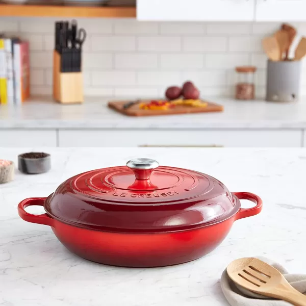 Le Creuset Enameled Cast Iron Signature Braiser, 3.5 qt., Rhone