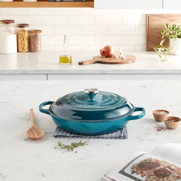 Le Creuset Enameled Cast Iron Signature Braiser, 3.5 qt., Rhone