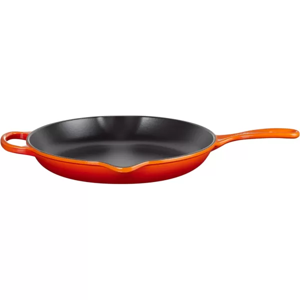 Le Creuset Enameled Cast Iron Signature Iron Handle Skillet, 10.25", Rhone