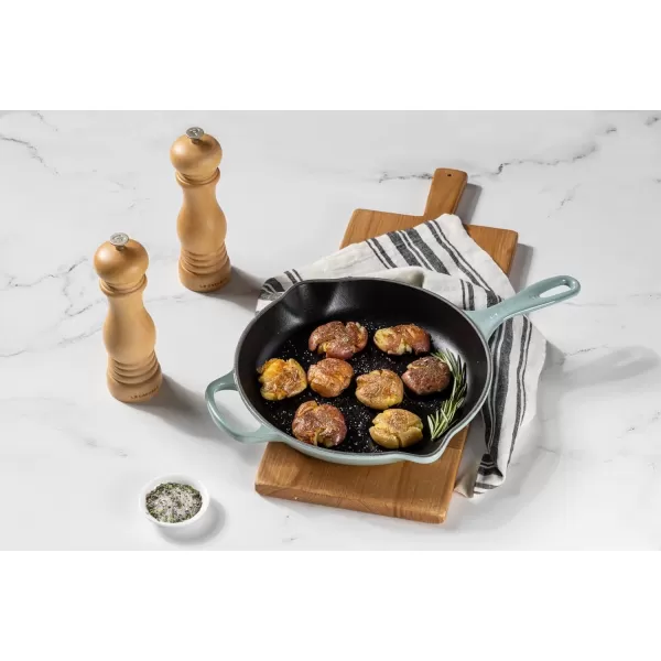 Le Creuset Enameled Cast Iron Signature Iron Handle Skillet, 10.25", Rhone