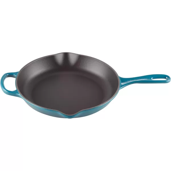 Le Creuset Enameled Cast Iron Signature Iron Handle Skillet, 10.25", Rhone