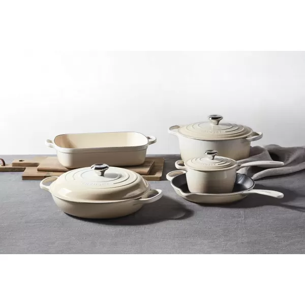 Le Creuset Enameled Cast Iron Signature Iron Handle Skillet, 10.25", Rhone