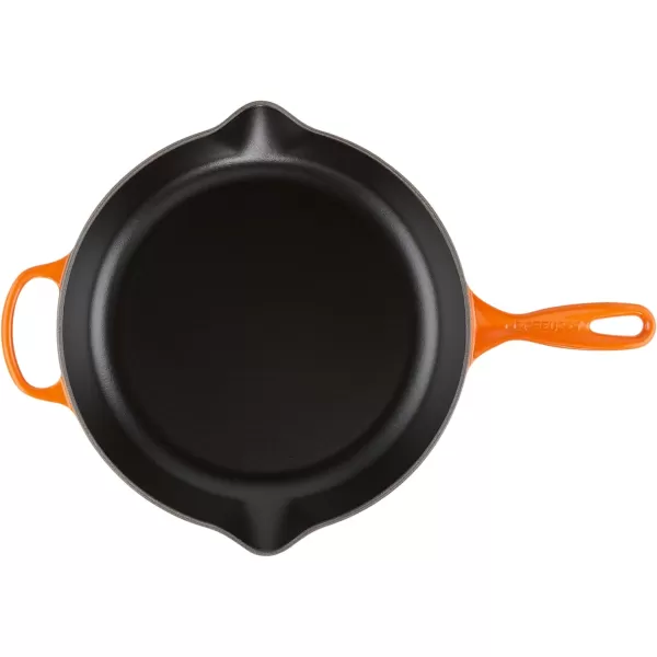 Le Creuset Enameled Cast Iron Signature Iron Handle Skillet, 10.25", Rhone