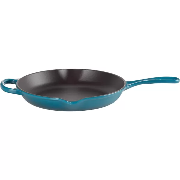 Le Creuset Enameled Cast Iron Signature Iron Handle Skillet, 10.25", Rhone