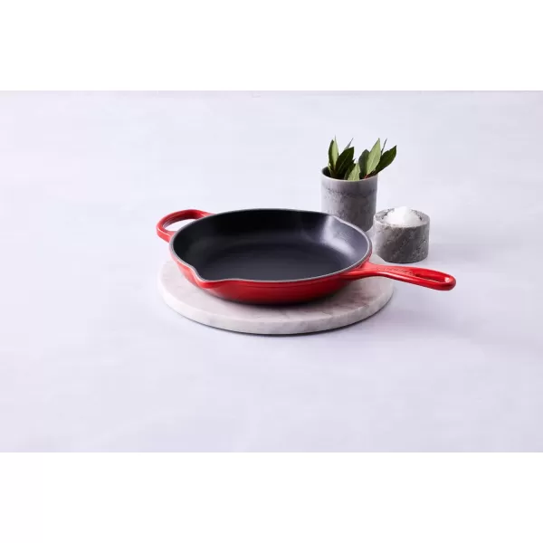 Le Creuset Enameled Cast Iron Signature Iron Handle Skillet, 10.25", Rhone