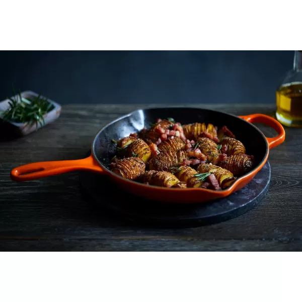Le Creuset Enameled Cast Iron Signature Iron Handle Skillet, 10.25", Rhone