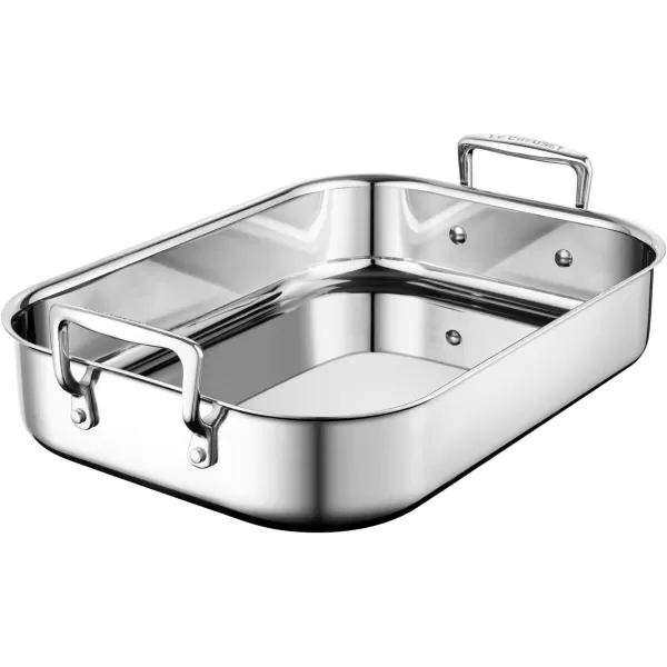 Le Creuset Stainless Steel Roasting Pan with Nonstick Rack, 16.25" x 13.25", Large