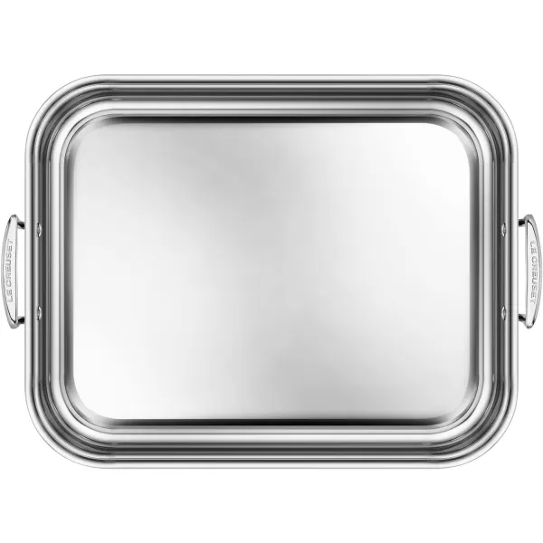 Le Creuset Stainless Steel Roasting Pan with Nonstick Rack, 16.25" x 13.25", Large