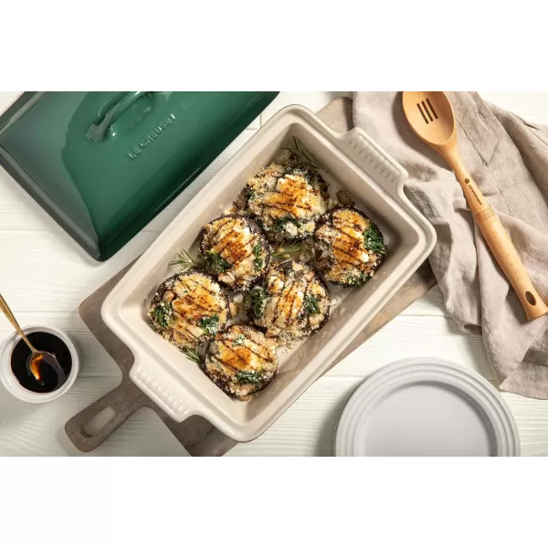 Le Creuset Stoneware Heritage Covered Rectangular Casserole, 4 qt. , Rhone