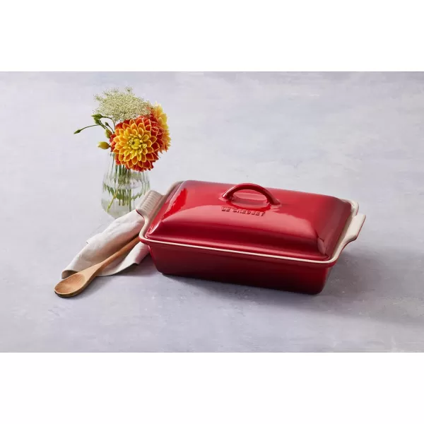 Le Creuset Stoneware Heritage Covered Rectangular Casserole, 4 qt. , Rhone