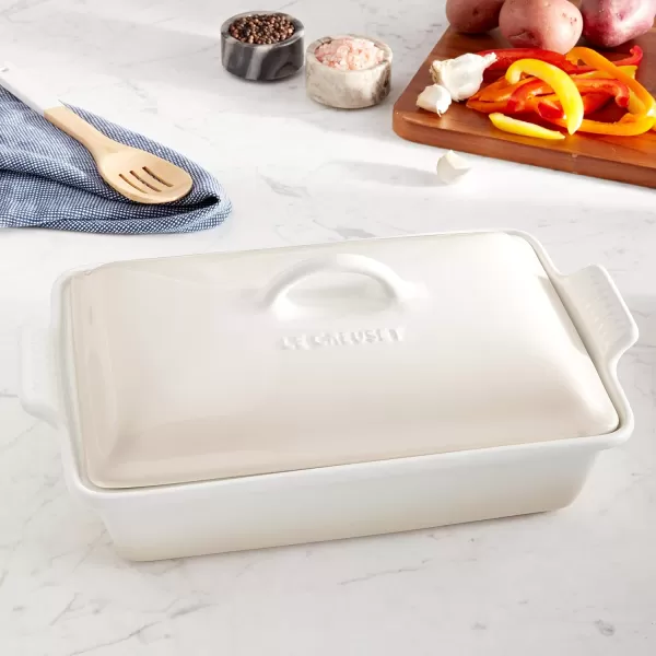 Le Creuset Stoneware Heritage Covered Rectangular Casserole, 4 qt. , Rhone